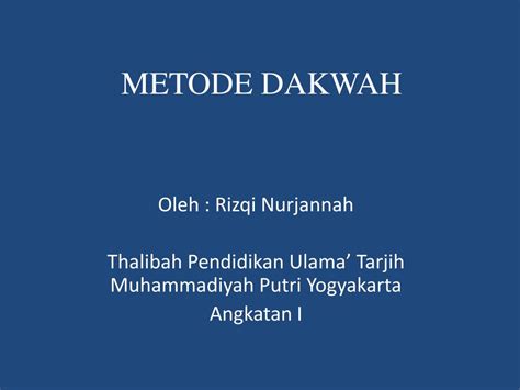 Ppt Metode Dakwah Powerpoint Presentation Free Download Id5079313