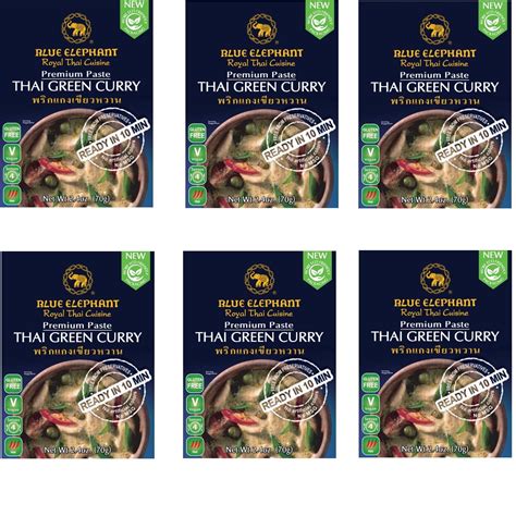 blue elephant royal thai cuisine green curry paste  pack    oz