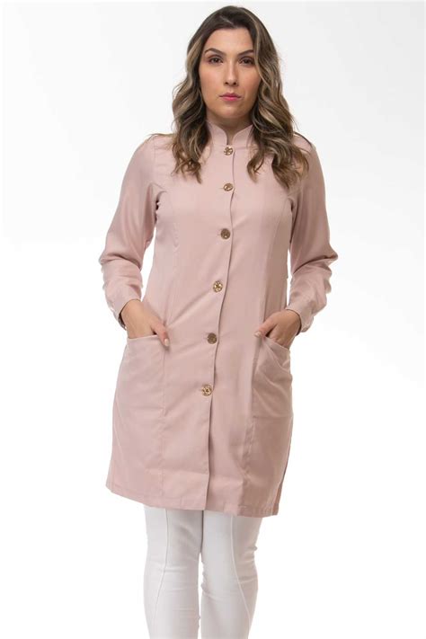 Jaleco Feminino Nude Bronze Premium D Jalecos Jalecos Personalizados Melhores Preço e Qualidade