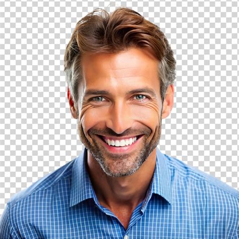 premium psd happy man portrait isolated  transparent background