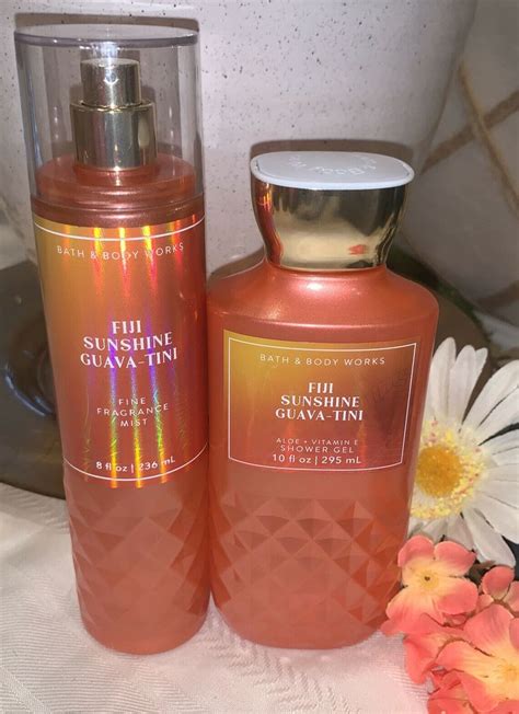 Bath Body Works FIJI SUNSHINE GUAVA TINI Shower Gel 10 Oz And Mist 8