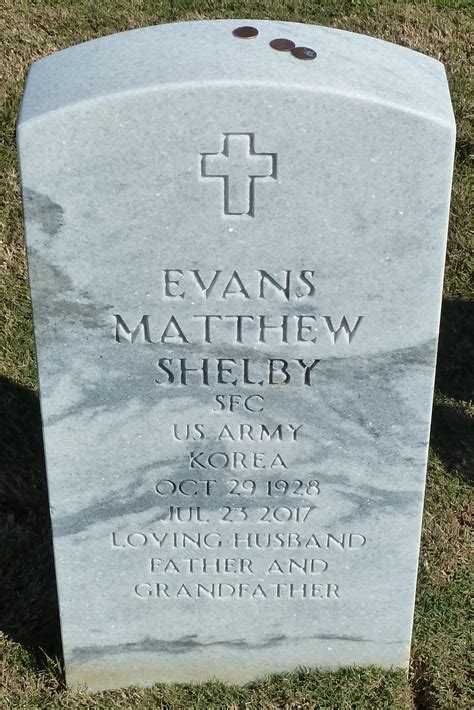 Evans Matthew Shelby 1928 2017 Memorial Find A Grave