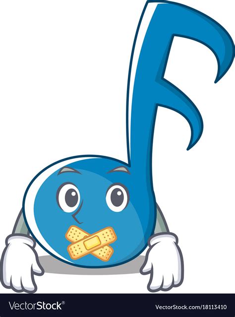 silent  note character cartoon royalty  vector