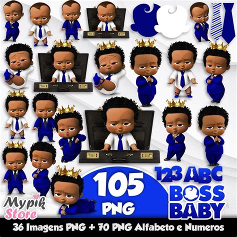 African American Boss Baby Boy Clipart Instant Download, 57% OFF