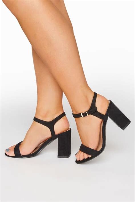 Limited Collection Nude Block Heel Sandals In Wide E Fit Extra Wide Eee Fit Yours Clothing