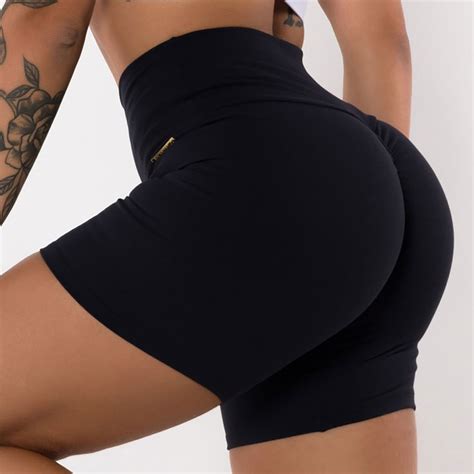 Short Empina Bumbum Preto Moving Fitness Wear