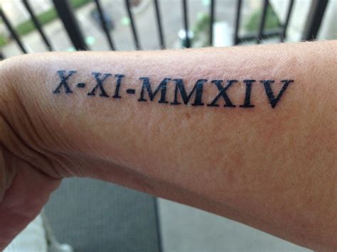 My Wedding Date N Roman Numerals 10 11 2014 Love It Tattoo Quotes