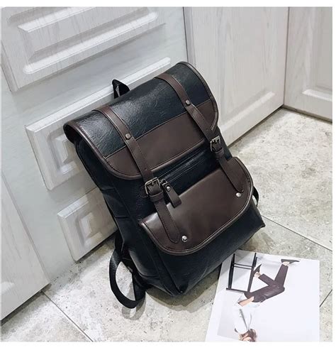 Модный мужской рюкзак, водонепроницаемый, из искусственной кожи, для ...