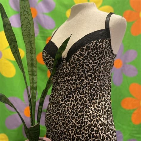Cheetah Lingerie Dress Depop