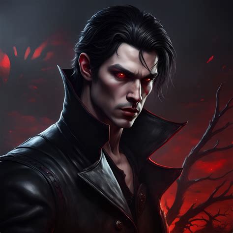 An Image Of A Beautiful Male Vampire Turned When He Was 20 Wearing