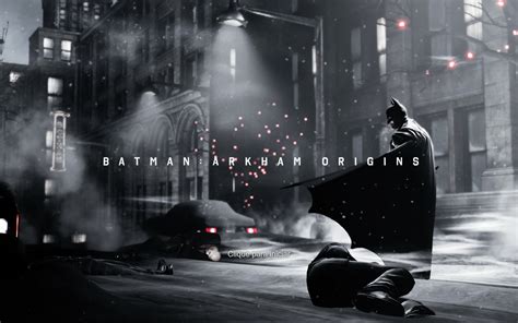 Batman Arkham Black And White 1920x1200 Wallpaper