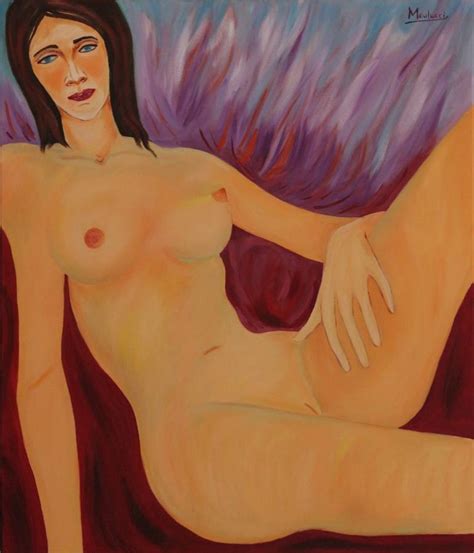 The Orange Nude Painting By Anthony Maulucci Saatchi Art