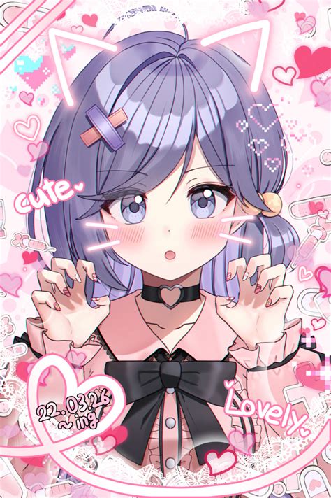 Safebooru 1girl O Black Bow Black Choker Blush Bow Center Frills Choker Claw Pose Collared