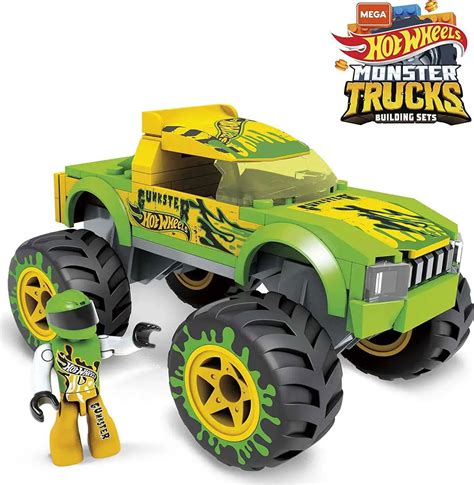 Hot Wheels Mega Construx Monster Trucks Gunkster Monster Truck Set Mattel Toywiz