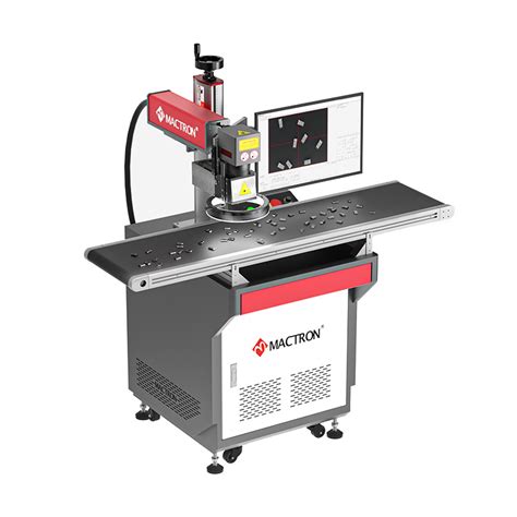 CCD Camera Visual Positioning Fiber Laser Marking Machine With Conveyor