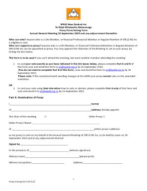 fillable   proxy voting form september  fax email