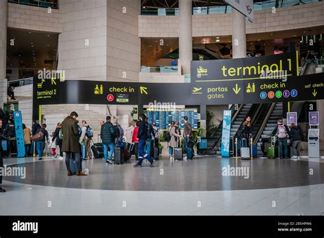 Lisbon Portugal Humberto Delgado Airport Lis Portela Airport Terminal