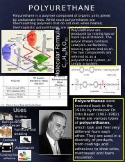 polyurethane.pptx - POLYURETHANE Molecular Formula C27H36N2O10 ...