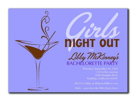 Girls Night Out Bachelorette Party Invitation By Lauraleidesign 25 00