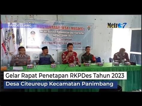 Gelar Rapat Penetapan Rkpdes Tahun Desa Citeureup Kecamatan