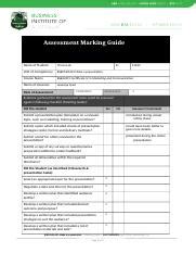 Mkg Bsbcmm Ass Docx Assessment Marking Guide Assessment