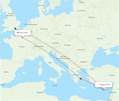 All Flight Routes From Paphos To Paris Pfo To Cdg Flight Routes