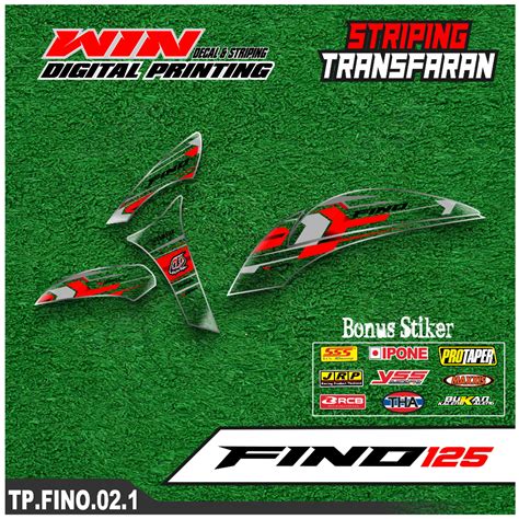 Jual Stiker Striping Trasparan FINO 125 Sitiker Decal Variasi YAMAHA