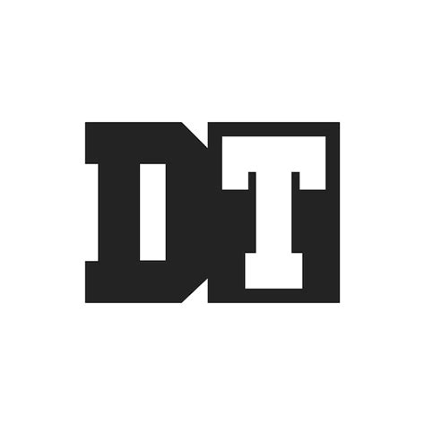 premium vector initial letter dt logo design template dt logo