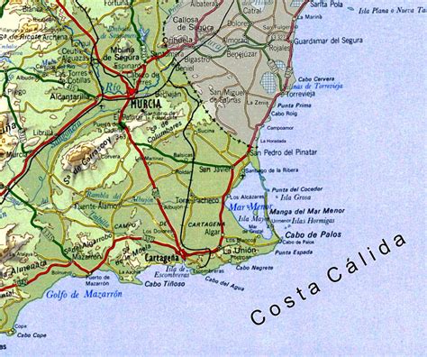 podrobnaia karta kosta kalida na russkom iazyke karta kosta kalida  dostoprimecatelnostiami