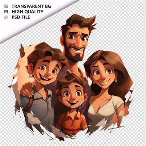 Fam Lia Latina Destructiva Estilo Ultra Realista De Costas Brancas Psd Premium