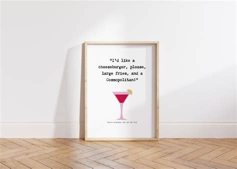 Sex And The City Poster Carrie Bradshaw Quote Cosmopolitan Wall Art