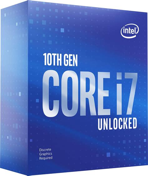 Intel Core i7-10700K CPU 3.8GHz (5.1GHz Turbo) LGA1200 10th Gen 8-Cores ...