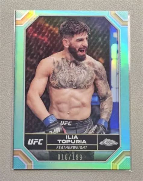 Topps Chrome Ufc Ilia Topuria Aqua X Xs Picclick Ca