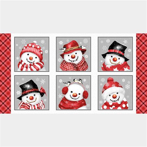 Snow Crew - Snowmen Red Grey Block Panel