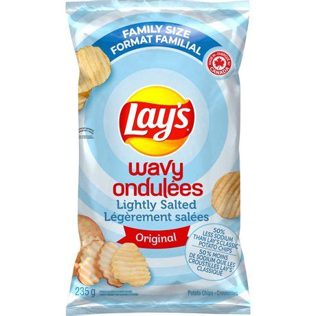 Lay S Wavy Original Lightly Salted Potato Chips Walmart Canada