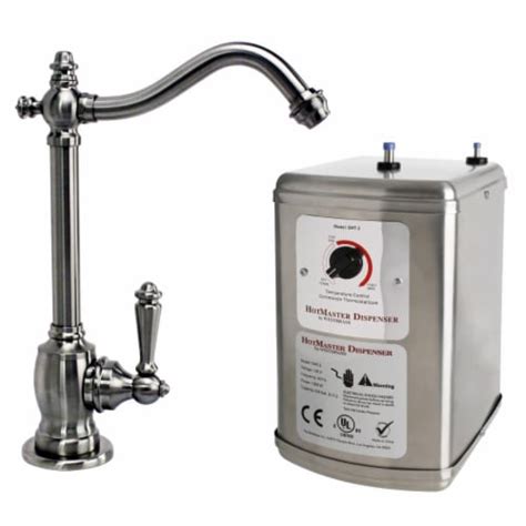 Westbrass D204HFP 07 Victorian 1 Handle Hot Water Dispenser Faucet With Instant Hot Tank In S 1