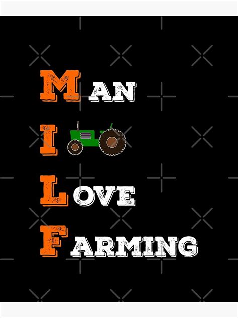 Póster Hombre que me encanta la agricultura milf de f2error Redbubble