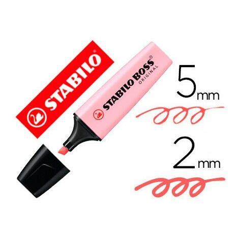 Rotulador Stabilo Boss Pastel Fluorescente 70 Rubor Rosa Pack De 10 Uds