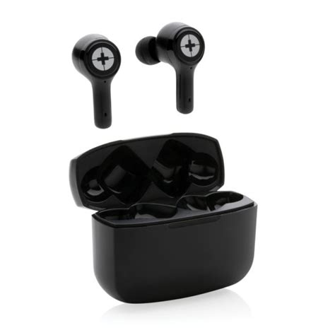 ANC TWS earbuds, black - Swiss Peak