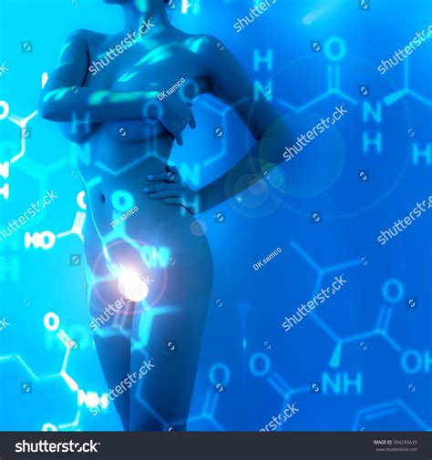 Nude Woman Sexy Chemical Formula Blue Stock Photo Edit Now