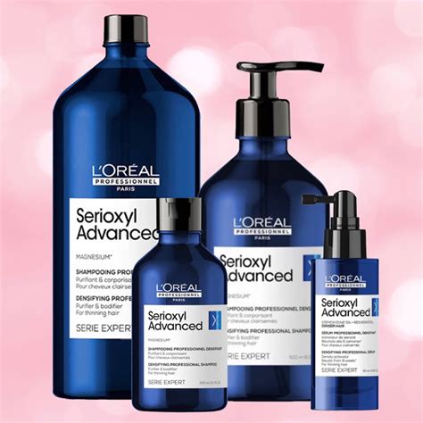 LOREAL Serioxyl Advanced 90 300 500 1500 ML.แชมพู และ เซรั่มหยดหนังศรี ...