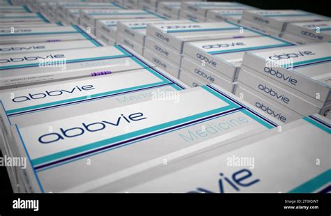 Poznan Poland October 25 2023 Abbvie Tablets Box Production Line