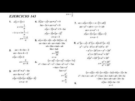 Algebra De Baldor Ejercicio Literales Del Al Gatitatv Youtube