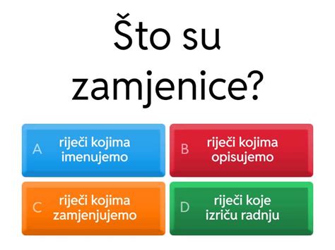 6 Zamjenice Pokazne Test