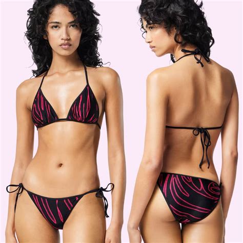 Reversible All Over Print Beach Bikini Set Versace Bikini
