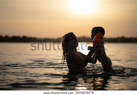 Mom Son Naked Beach Images Stock Photos And Vectors Shutterstock