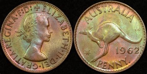 Australia 1962y Penny Choice Uncirculated The Purple Penny