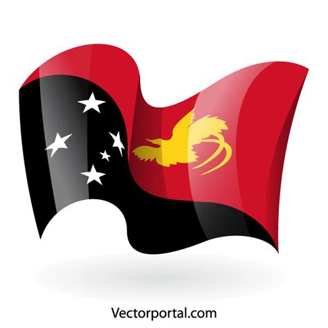 papua  guinea national flag royalty  stock vector images