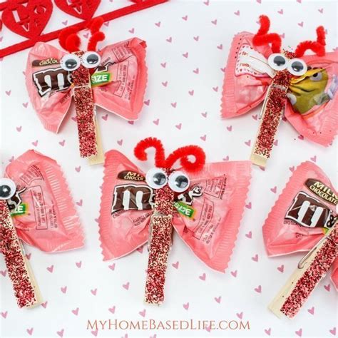 Valentine Candy Love Bugs Craft - Butterfly Treats | My Home Based Life