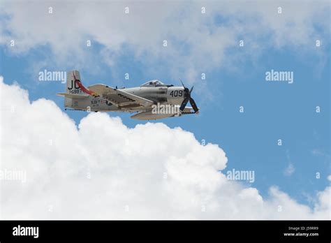 Chino Usa May 7 2017 Douglas Ad 4na Skyraider On Display During